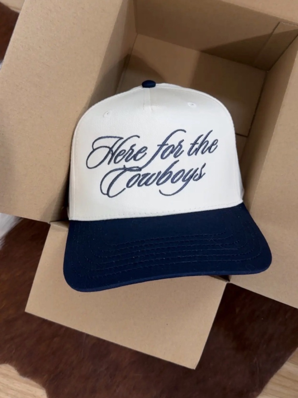 “Here for the Cowboys” Hat | Navy